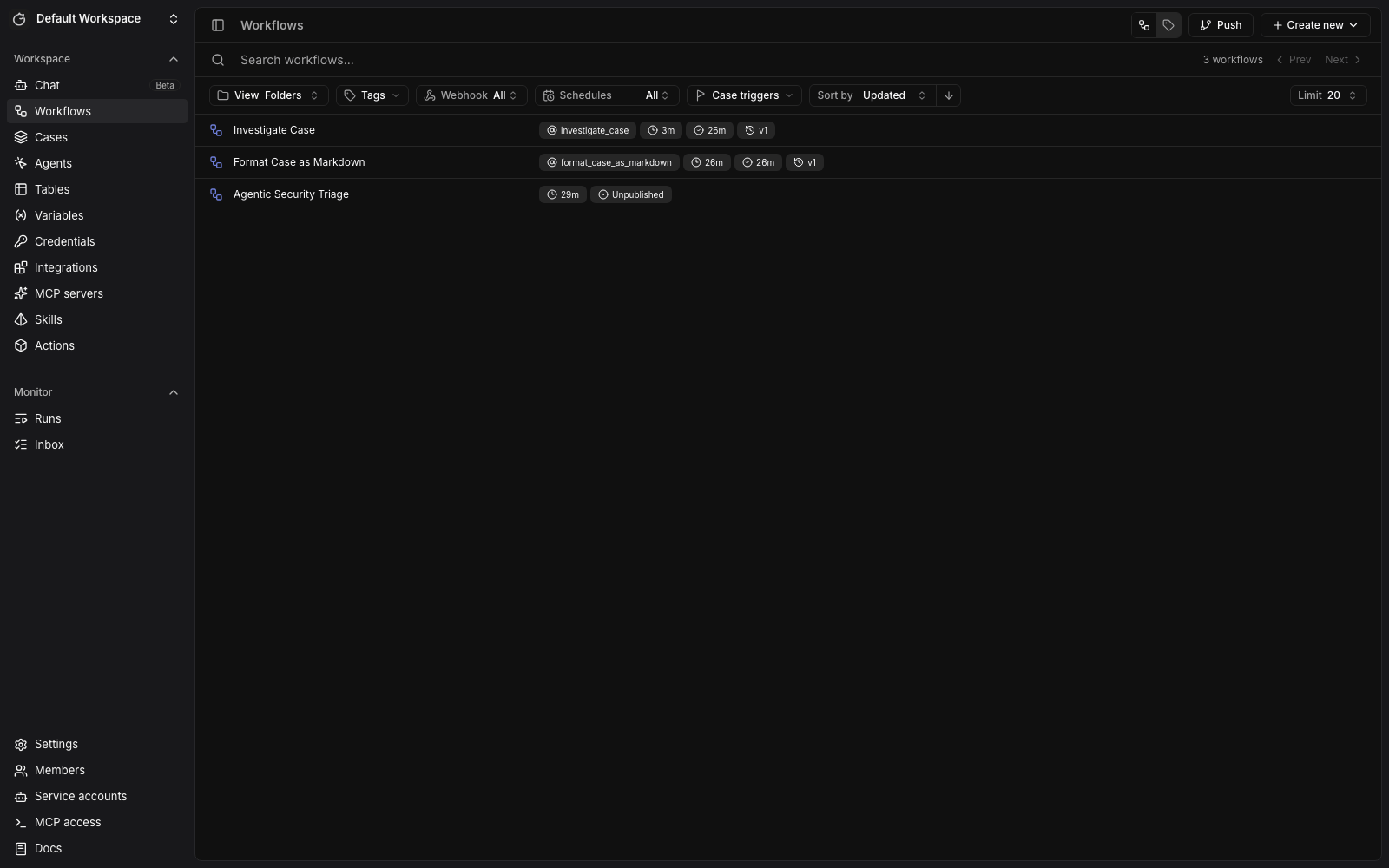 Workflows